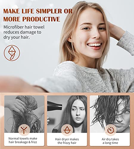 POPCHOSE Microfiber Hair Towel Wrap for Women