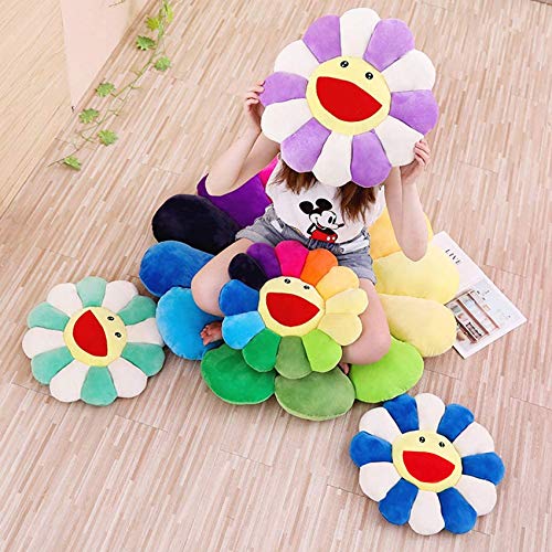 Flower Plush Sunflower Seating Cushion - Rainbow