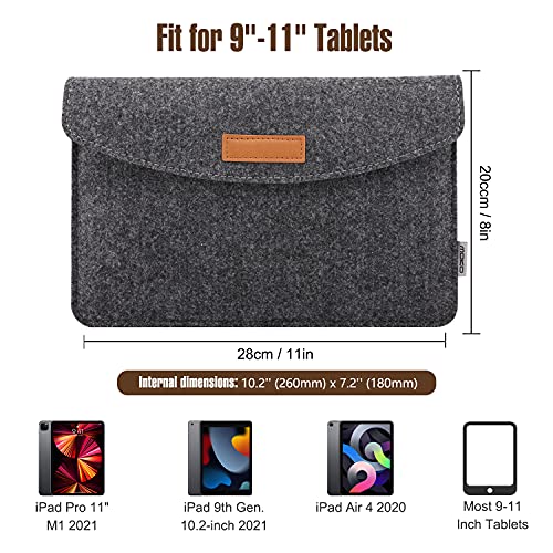 MoKo 9-11 Inch Felt Tablet Sleeve Bag Carrying Case