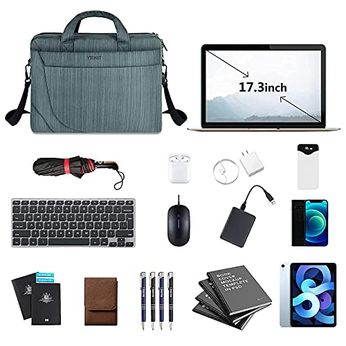 17 Inch Laptop Bag, Water Resistant Computer Bag with USB Port for Men, TSA Large Laptop Briefcase for Business Travel School, Messenger Bag with Shoulder Strap Fits Up to 17.3 In Laptops Notebook