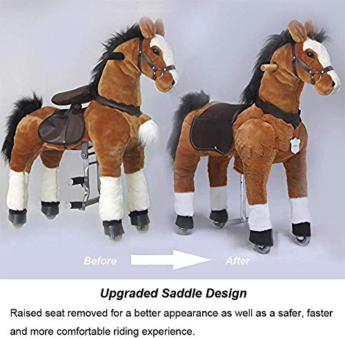 UFREE Action Pony Ride-On Toy, 44 Inch for Ages 6 and Up