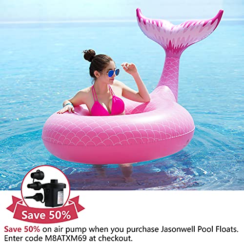 Jasonwell Inflatable Giant Mermaid Swimming Pool Float