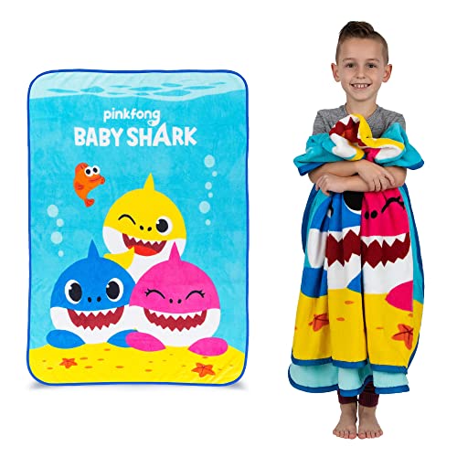 Baby Shark Super Soft Micro Raschel Throw - 46 in x 60 in