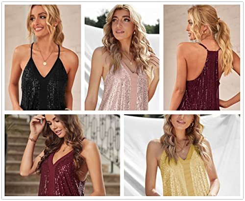 Shimmer Sequin Cami Tank Top