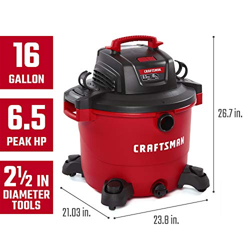 Craftsman Heavy-Duty Wet/Dry Vac, 16 Gallon, 6.5 Peak HP