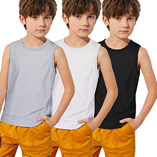 Boyoo Boys' Sportswear Tank Tops Sleeveless Youth Active Shirts