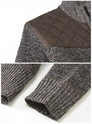Gioberti Boys' Knitted Cardigan Sweater, Coffee, Size 10
