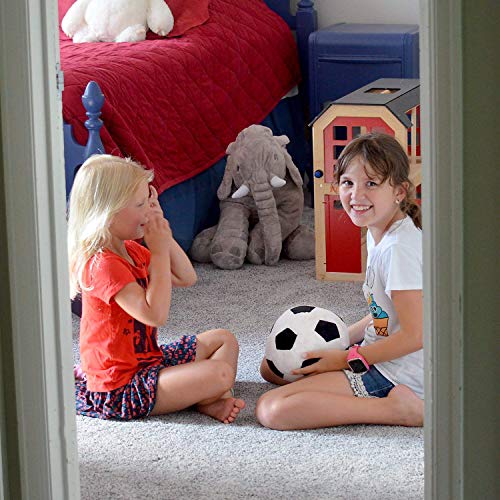 T PLAY Plush Soccer Balls Fluffy Stuffed Soccer Ball Plush Pillow Soft Plush Soccer Ball Pillow Durable Soccer Ball Stuffed Toy Stuff Soccerball Gift for Kids Boy Baby 7