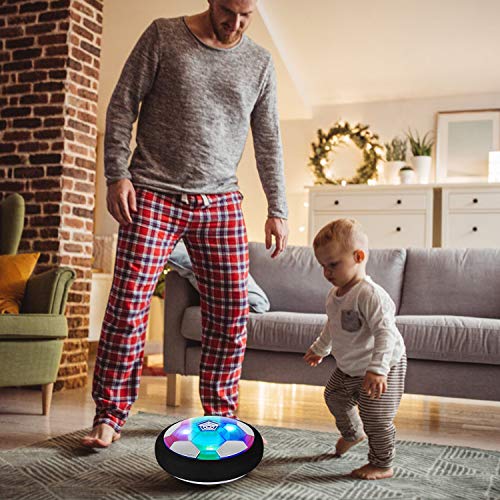 Hover Soccer Ball Set with 2 Goals, LED Lights and Foam Bumper