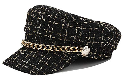 Women's Tweed Plaid Newsboy Cap