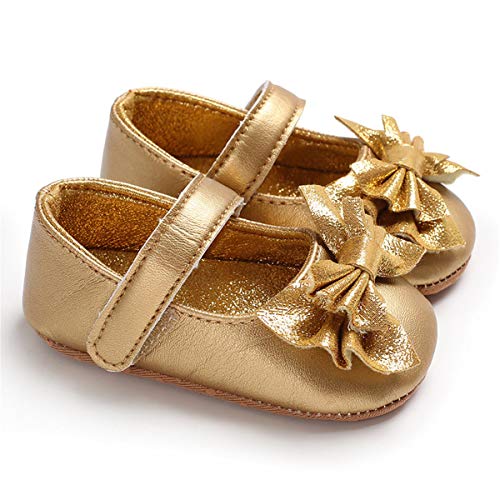 Bowknot Mary Jane Flats: Baby Girls' First Walkers by Benhero
