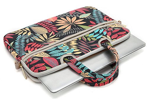 14 Inch 14.1 Inch Laptop Forest series Black Messenger Bag Case Sleeve