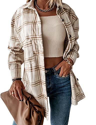Vintage Plaid Button Down Coat