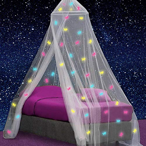 UB-STORE Glow in The Dark Unicorn Canopy Bed
