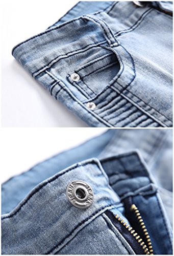 FREDD MARSHALL Boys' Moto Biker Skinny Jeans