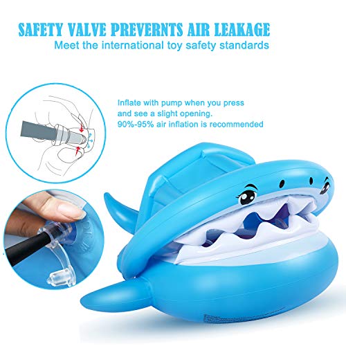 Inflatable Shark Canopy Baby Float Swimming Pool