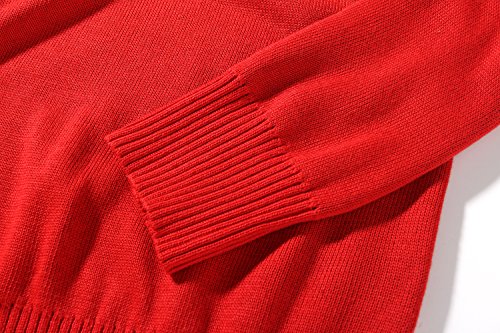 SSLR Boys' Santa Sweater, Red/Black, Medium