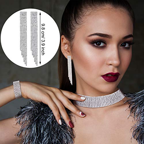 Bridal Rhinestone Jewelry Set (Silver)