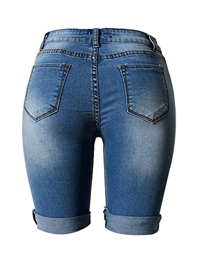 Distressed High Waist Short Jeans