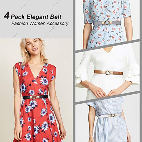 Skinny Retro Stretch Belts for Women