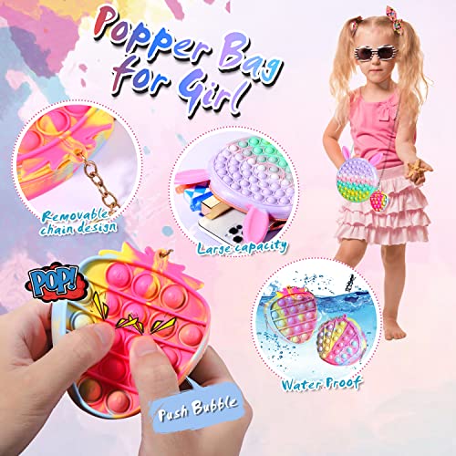 JIMMIDDA Pop Shoulder Bag Fidget Toys Pack for Girls