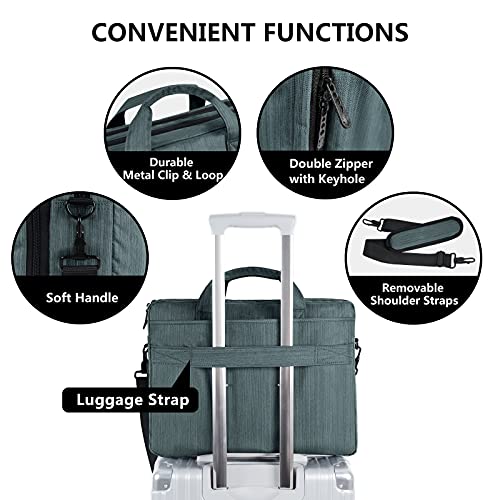 17 Inch Laptop Bag, Water Resistant Computer Bag with USB Port for Men, TSA Large Laptop Briefcase for Business Travel School, Messenger Bag with Shoulder Strap Fits Up to 17.3 In Laptops Notebook