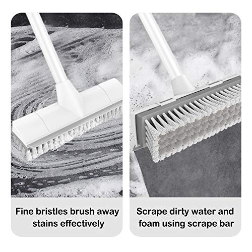 BOOMJOY Floor Scrub Brush: Long Handle for Bathroom and Kitchen Cleaning