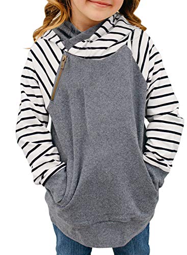 Blibea Girls Stripe Colorblock Sweatshirt