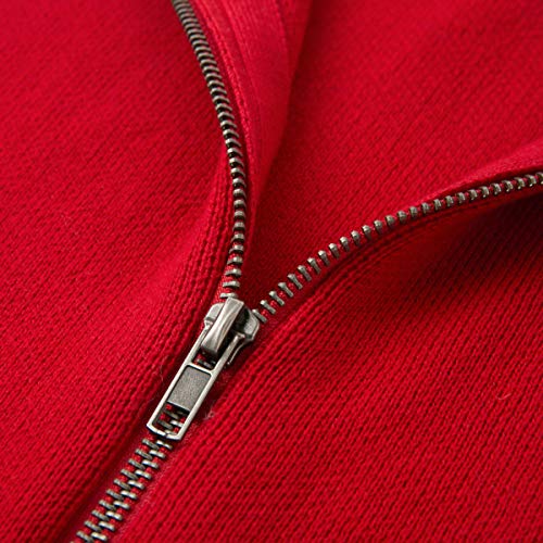 Simplee kids Boy Full-Zip Sweater Cardigan, Red