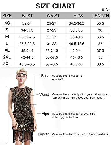 BABEYOND 1920s Beaded Fringed Dress