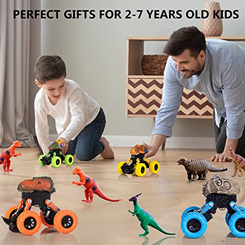 Dinosaur Toys for Kids 3-5 Boys Toddler Toys Monster Trucks Dino Toy Pull Back Cars, Christmas Birthday Gifts for Kids 2 3 4 5 6 Years Old Boys