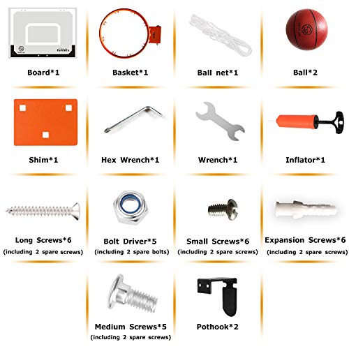 AOKESI Pro Indoor Mini Basketball Hoop Set for Kids