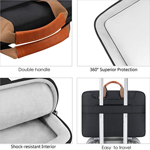 Lacdo 360° Protective Laptop Shoulder Bag Sleeve Case for 13 Inch New MacBook Air | MacBook Pro Touch Bar 2016-2021 | Surface Book 3 2 | MacBook Pro Retina 2012-2015 | 13