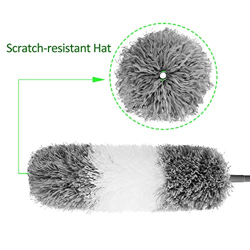 BOOMJOY Microfiber Duster with Extendable Pole 100 inches