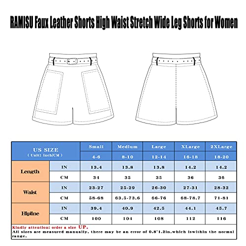 Casual Faux Leather Belted Shorts