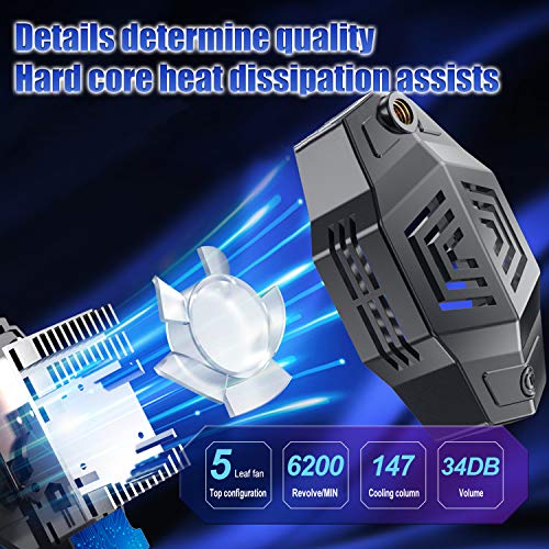 Ivy 2021 Smart Phone Cooler Fan with Semiconductor Refrigeration for Gaming and Vlogging