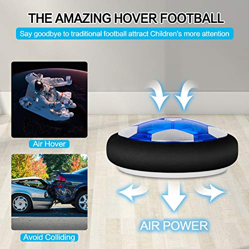 Hover Soccer Ball Set with 2 Goals, LED Lights and Foam Bumper