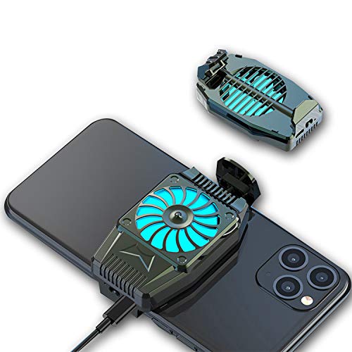 Mobile Phone Cooler with LED Light for Gaming and Videos