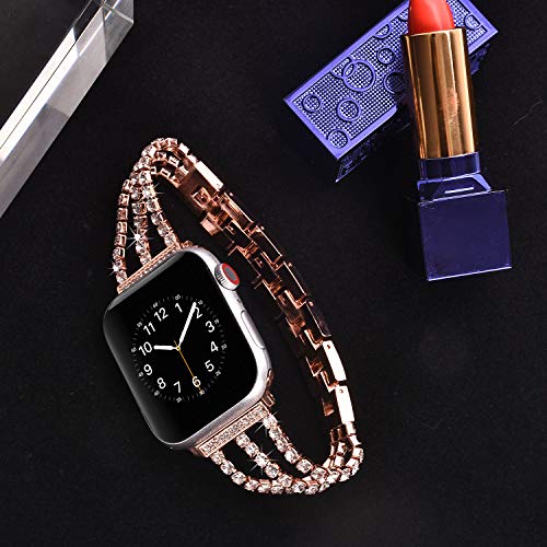 Rose Gold Rhinestone Apple Watch Band