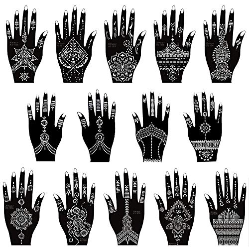 XMASIR Henna Tattoo Stencil Set - 30 Sheets