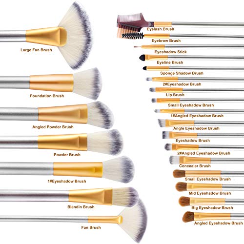 VANDER LIFE 24pcs Premium Makeup Brush Set with Bag