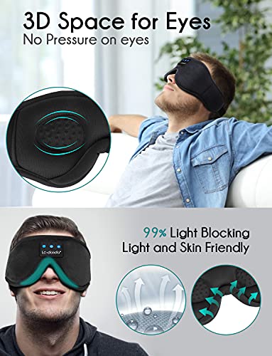 LC-dolida Sleep Headphones with Bluetooth Wireless Music Eye Mask