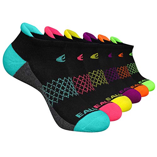 Eallco Cushioned Athletic Ankle Socks, 6 Pairs