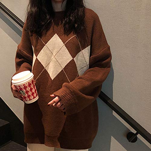 Geometric Argyle Sweater