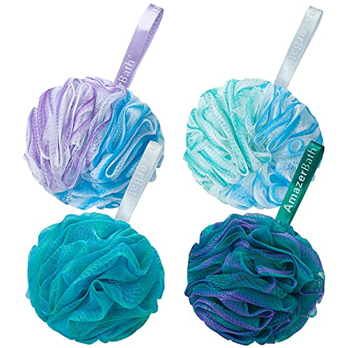 AmazerBath Shower Bath Sponge Shower Loofahs Balls