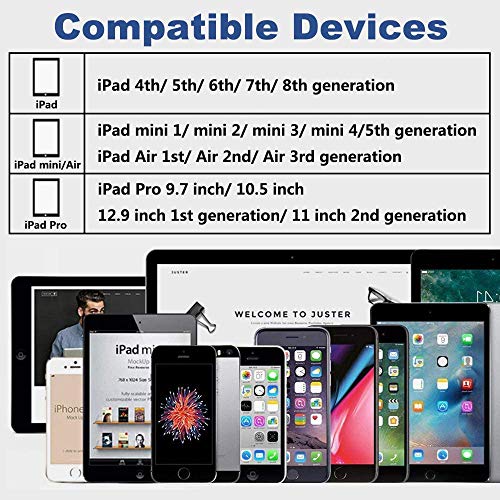 Original 2.4A 12W USB Wall Charger and 2 Pack Charging Cable for iPhone and iPad