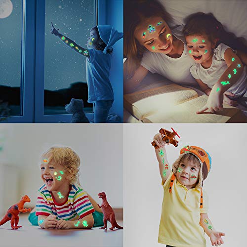 Sinmoe 400 Pieces Glow Temporary Tattoos for Kids