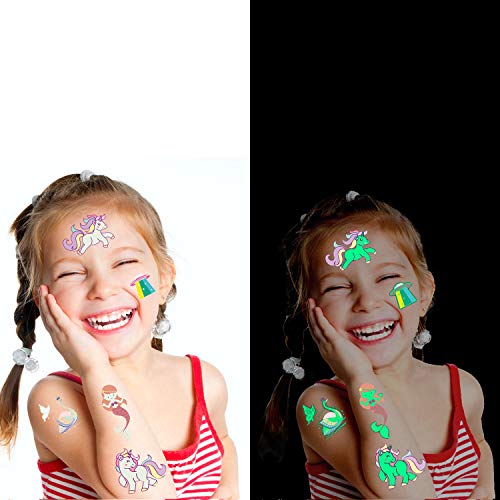 PARTYWIND Luminous Temporary Tattoos for Kids