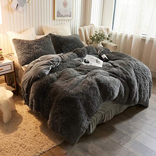 XeGe Plush Shaggy Duvet Cover (Queen)