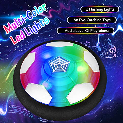 Hover Soccer Ball Set with 2 Goals, LED Lights and Foam Bumper